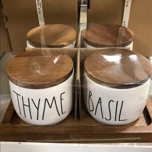 Rae Dunn Herb Spices Cellars Containers